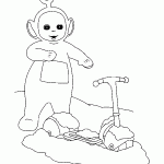 דף צביעה הטלטאבית פו והקורקינט