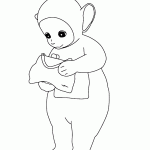 דף צביעה הטלטאבי טינקי ווינקי עם תיק היד