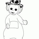 דף צביעה הטלטאבי דיפסי חובש כובע