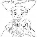 דף צביעה הילד באדי מקבל את הצעצועים