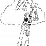 דף צביעה וודי קורא לחברו