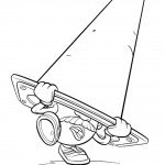 דף צביעה ראש-תפוד תקוע בקונוס