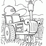 דף צביעה טרקטור 5