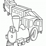 דף צביעה רכבת צעצוע