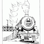 דף צביעה רכבת 3