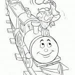 נהג קטר ורכבת עם חיוך