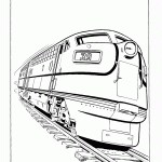 דף צביעה רכבת מהירה 1
