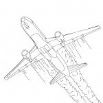 דף צביעה מטוס 9