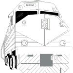 דף צביעה רכבת 3