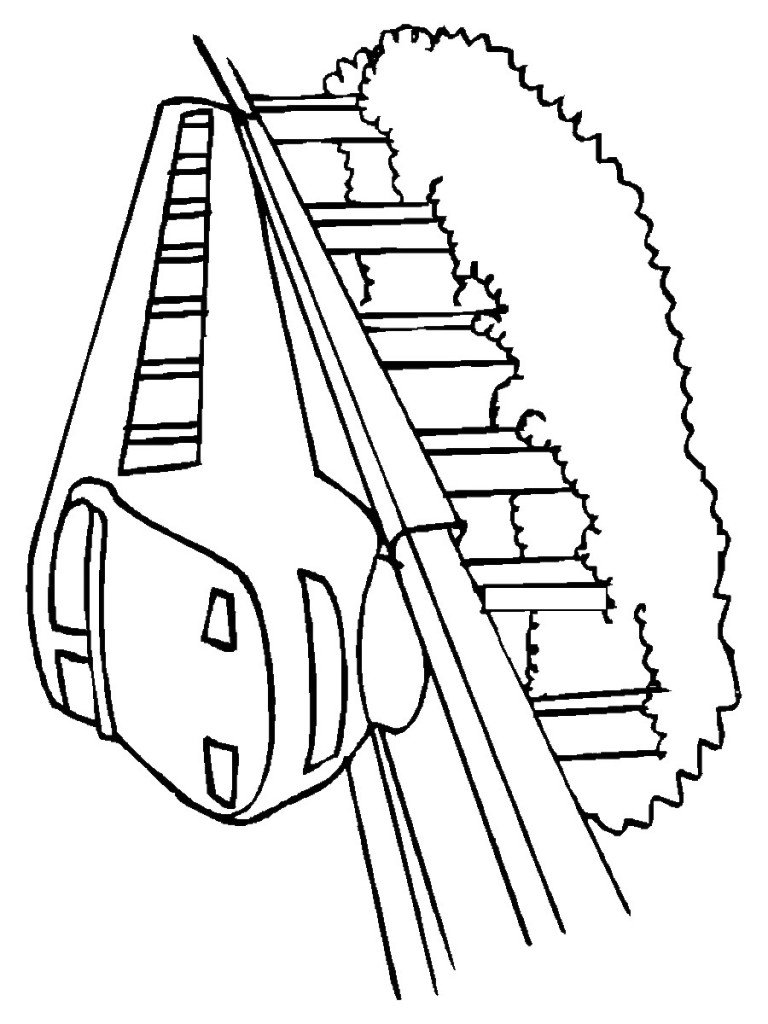 דף צביעה רכבת 1