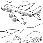 דף צביעה מטוס 3