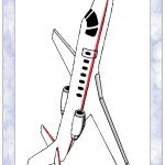 דף צביעה מטוס 1