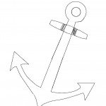 דף צביעה עוגן 1