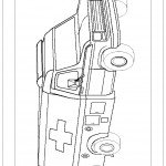 דף צביעה אמבולנס