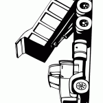 דף צביעה משאית עפר 4