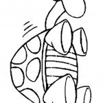 דף צביעה צב בעמידה