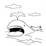 דף צביעה לוויתן 5