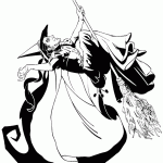 דף צביעה מכשפה 11