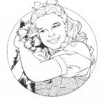 דף צביעה דורותי מחבקת את טוטו דף צביעה דורותי מחבקת את טוטו