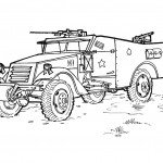 דף צביעה רכב צבאי 2