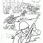 דף צביעה חיילים במלחמה