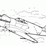 דף צביעה מטוס קרב