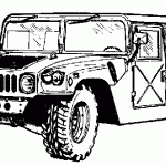 דף צביעה ג'יפ צבאי 1
