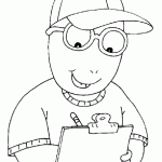 דף צביעה ארתור כותב