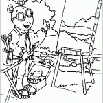 דף צביעה ארתור מצייר