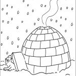 דף צביעה מישהו מציץ מהאיגלו