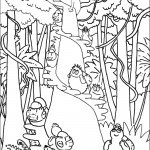 דף צביעה איזה כיף לטפס על עצים