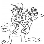 דף צביעה ברבא-חי רוכב על בת יענה