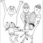 דף צביעה רוקדים ושרים במשפחת ברבאבא