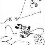 דף צביעה הכלב טס במטוס