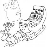 דף צביעה הכלב והילדים במזחלת שלג