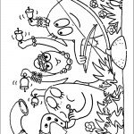 דף צביעה משפחת ברבאבא מנגנת