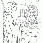 דף צביעה אלינור מכעיסה את מרידה