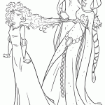 דף צביעה אלינור מסרקת את מרידה