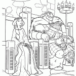 דף צביעה המלך פרגוס והמלכה אלינור