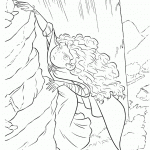 דף צביעה מרידה מטפסת על הר