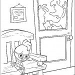 דף צביעה צ'יקן ליטל עצוב