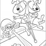 דף צביעה צ'יקן ליטל והכלבים