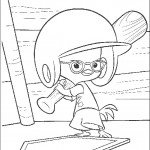 דף צביעה צ'יקן ליטל משחק בייסבול