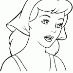 דף צביעה סינדרלה כעוזרת הבית