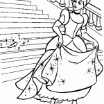 דף צביעה הנעל נופלת על מדרגות הארמון