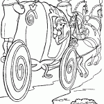 דף צביעה סינדרלה נוסעת לנשף בכרכרה