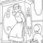 דף צביעה סינדרלה והחתול לוציפר