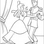 דף צביעה האחות החורגת רוקדת עם הנסיך