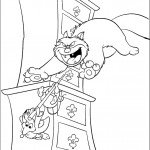 דף צביעה לוציפר החתול רודף אחרי העכבר