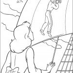 דף צביעה הנסיך וסינדרלה בספינה